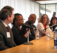 Morning Panel Discussion (L-R): Dr. Arthur Moswin, Bethsheba Johnson, Dr. William Johnson, Norma Rolfsen, Michelle Agnoli